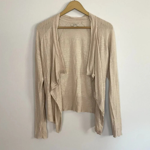 Lucky Brand Tan Knit Cardigan Sweater - Picture 1 of 12